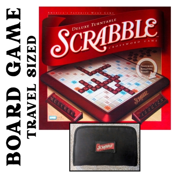 Scrabble Other - Vintage Scrabble Travel Edition Board Game Deluxe Turntable Case